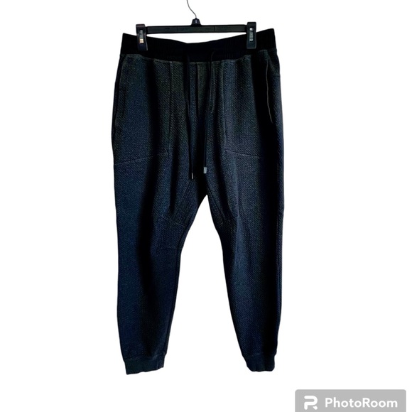 Lululemon Heathered Black At Ease Textured
Knit Jogger Pants Men’s Size L, EUC - Picture 2 of 7
